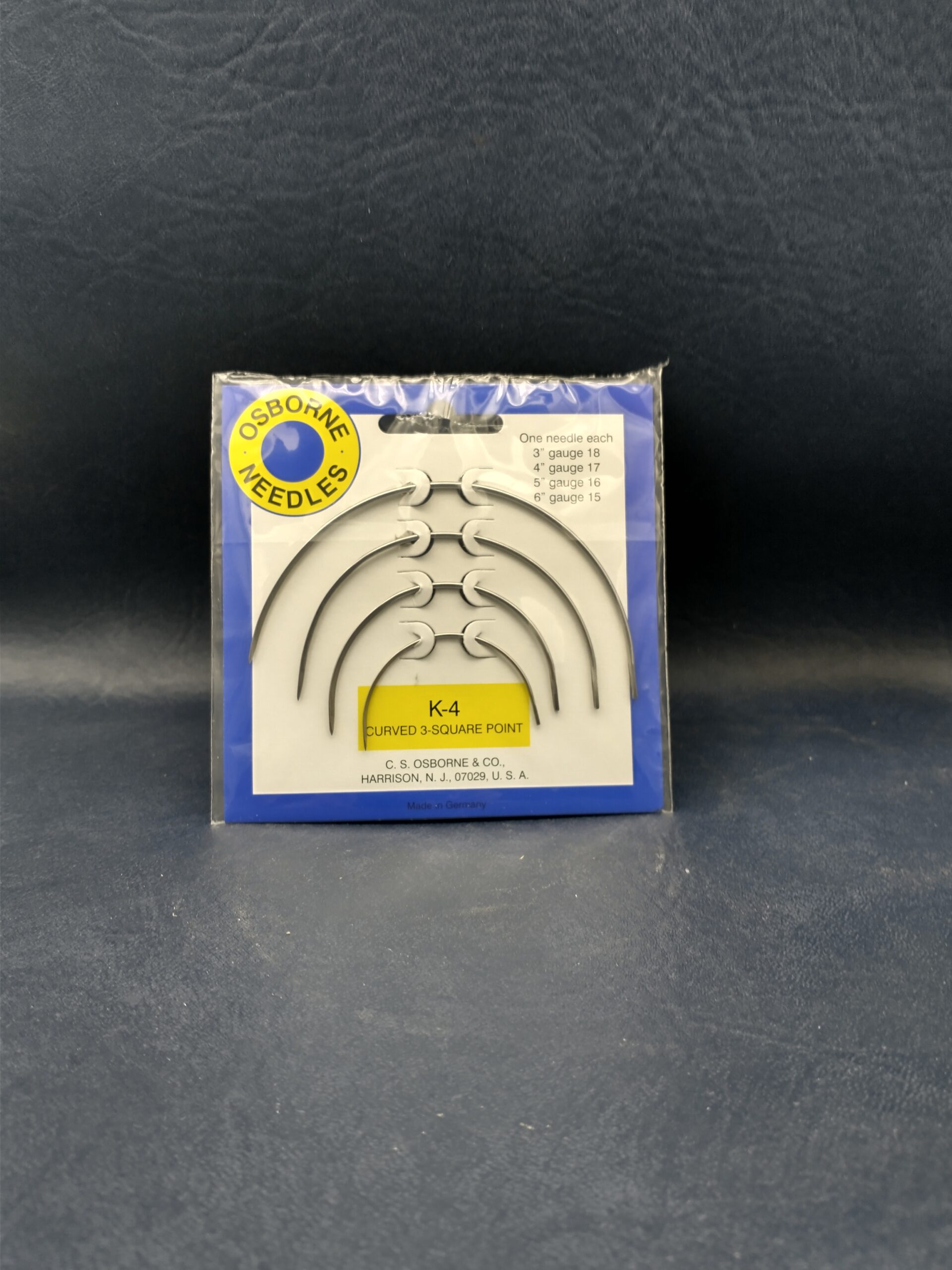 K-4 - Set of 4 Curved Diamond Point Sewing Needles K-4 - Set of 4 Curved Diamond Point Sewing Needles